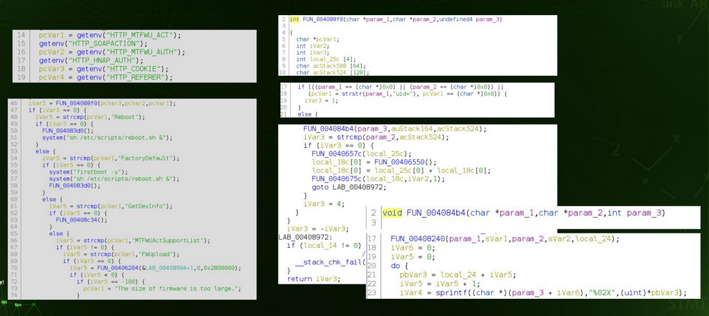 Image of hardcoded credentials vuln